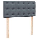 vidaXL Sommier à lattes de lit avec matelas Gris foncé 100x200 cm