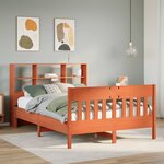 vidaXL Cadre de lit sans matelas cire marron 160x200cm bois pin massif