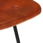 vidaXL Tabourets de bar lot de 2 marron cuir véritable