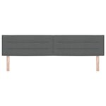 Tête de lit design lignes gris foncé 200 cm en tissu