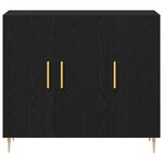 Buffet vidaXL Noir Chêne 90x34x80 cm en bois reconstitué