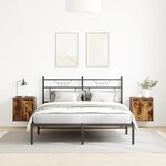 vidaXL Tables de chevet murales 2 Pièces chêne fumé 38x34x40 cm