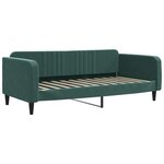 vidaXL Lit de jour et gigogne et matelas vert foncé 100x200 cm velours