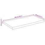 vidaXL Dessus de table bord vivant 100x40x3 8 cm bois de manguier brut