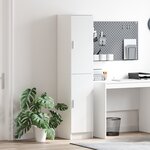 vidaXL Buffet Blanc Bois d'ingénierie Modéré Buffet Rectangulaire
