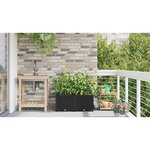 vidaXL Pots de jardin Noir 80 x 40 x 37.5 cm Acier
