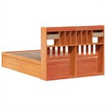 vidaXL Cadre de lit sans matelas cire marron 140x200cm bois pin massif