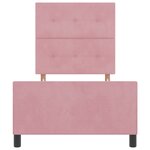 vidaXL Cadre de lit avec tête de lit Rose 90 x 190 cm Velours