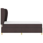 vidaXL Lit à ressorts avec matelas gris foncé 90x190 cm Marron foncé