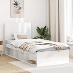 vidaXL Tête de lit Blanc brillant Bois d'ingénierie