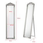 Miroir sur pied inclinable 160 x 40 cm argenté 03_0007960