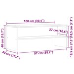vidaXL Meuble TV vieux bois 100x40x40 cm bois d'ingénierie