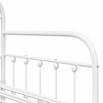 vidaXL Cadre de lit de jour Blanc 107 x 203 cm Acier enduit de poudre