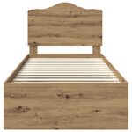 vidaXL Cadre de lit Chêne artisan 90 x 190 cm Pin massif