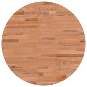 vidaXL Dessus de table Ø50x1 5 cm rond bois massif de hêtre