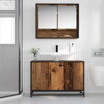 vidaXL Ensemble de mobilier de salle de bain 2 Pièces Bois Ancien