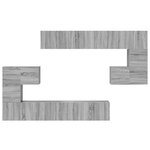 vidaXL Ensemble de meubles TV 10 Pièces Sonoma gris Bois d'ingénierie
