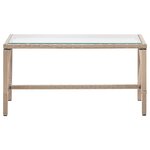 vidaXL Salon de jardin 4 Pièces avec coussins Résine tressée Beige