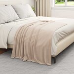 vidaXL Jeté Beige 130 x 150 cm Toison