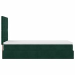 vidaXL Cadre de lit ottoman avec matelas vert foncé 80x200 cm velours