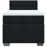 vidaXL Sommier à lattes de lit avec matelas Noir 90x190 cm Velours