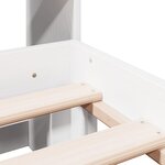 vidaXL Lit bibliothèque sans matelas blanc 140x190 cm bois pin massif