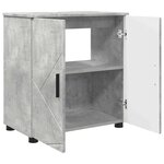 vidaXL Ensemble de mobilier de salle de bain 3 Pièces Gris béton