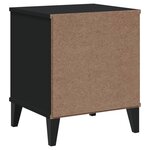vidaXL Table de chevet VIKEN noir bois d'ingénierie