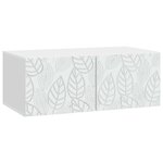 vidaXL Meuble TV mural 98 x 31 cm Blanc Bois d'ingénierie