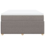 vidaXL Sommier à lattes de lit avec matelas Taupe 160x200 cm Tissu