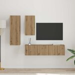 vidaXL Ensemble meuble TV 4 Pièces chêne artisanal 30 5 x 30 x 90 cm