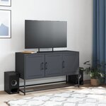 vidaXL Meuble TV anthracite 100 5x39x60 5 cm acier