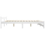 vidaXL Cadre de lit sans matelas blanc bois de pin massif 140x200 cm