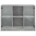 vidaXL Buffet gris béton 102x37x75 5 cm bois d'ingénierie