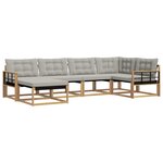 vidaXL Ensemble de canapés d'extérieur 6 Pièces Blanc et gris clair