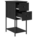 vidaXL Cabinet de chevet Chêne noir 32 x 42 x 70 cm Bois d'ingénierie