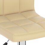 vidaXL Tabouret de bar Crème Similicuir