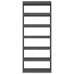 vidaXL Bibliothèque/Séparateur de pièce Gris 80x30x199 5 cm Pin massif