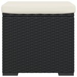vidaXL Poufs avec coussins lot de 2 noir 40x30x40 cm résine tressée