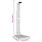 vidaXL Douche de jardin teck massif 70x75x204 cm