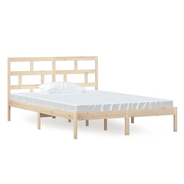 vidaXL Cadre de lit sans matelas bois massif 140x200 cm