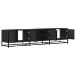 vidaXL Meuble TV noir 180x35x41 cm bois d'ingénierie