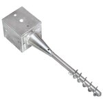 vidaXL Piquets au sol 2 Pièces Argenté 12x12x56 cm Acier galvanisé