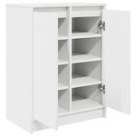 vidaXL Armoire à chaussures blanc 57x34x76 cm bois d'ingénierie