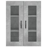 vidaXL Buffet haut Gris béton 69 5x34x180 cm Bois d'ingénierie