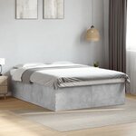 vidaXL Cadre de lit sans matelas gris béton 160x200 cm