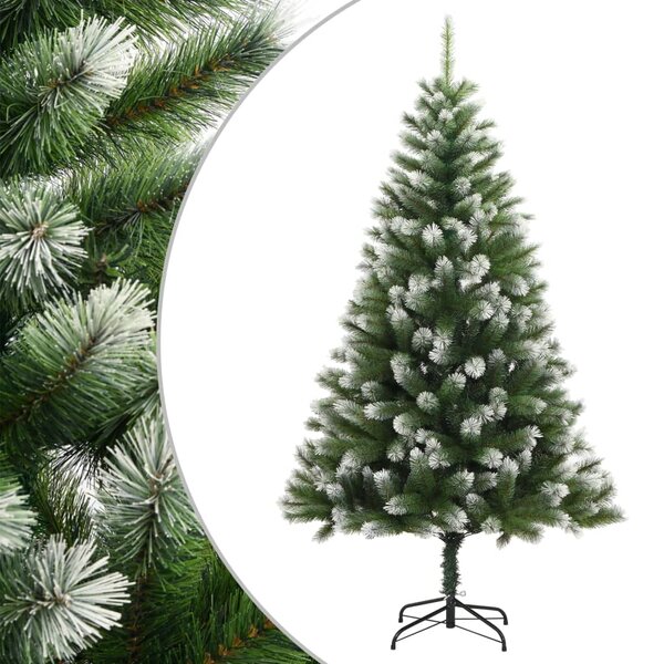 vidaXL Sapin de Noël artificiel à charnières avec neige floquée 180 cm