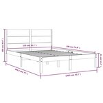 vidaXL Cadre de lit sans matelas 135x190 cm bois massif