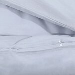 vidaXL Ensemble de housse de couette Gris 140x200 cm Microfibre légère