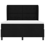 vidaXL Lit à ressorts avec matelas Noir 140 x 200 cm tissu